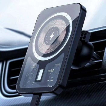 15W Fast Charging Magnetic Wireless Car Charger with Air Vent Phone Holder Stand for iPhone 12, 13, 14 Pro Max Series