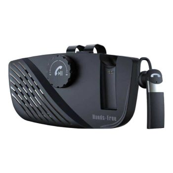 2 in 1 Bluetooth-Compatible Handsfree Speakerphone Car Kit with Earphone Sun Visor
