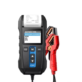 Advanced 12V/24V Digital Battery Tester with Built-in Printer and Multilingual Support